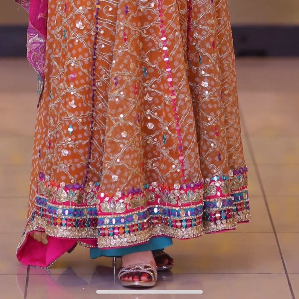 Indian Pakistani mehendi wedding dress
